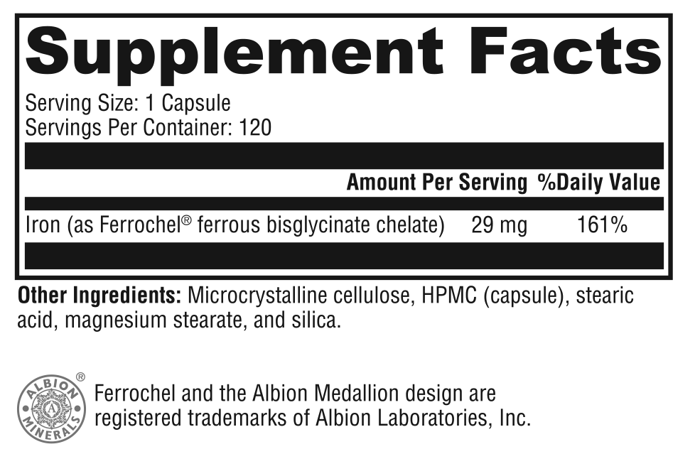 Reacted Iron 29 mg Capsules for Sale Chicago