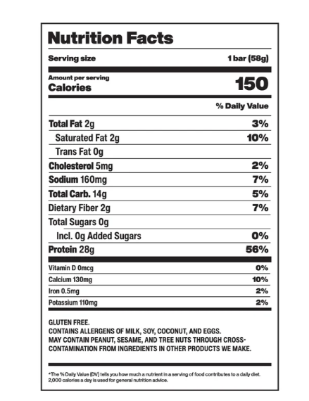 David Protein Bar Chocolate Chip Cookie Dough