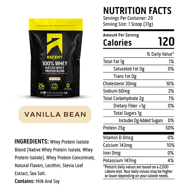 Ascent Vanilla Protein Powder